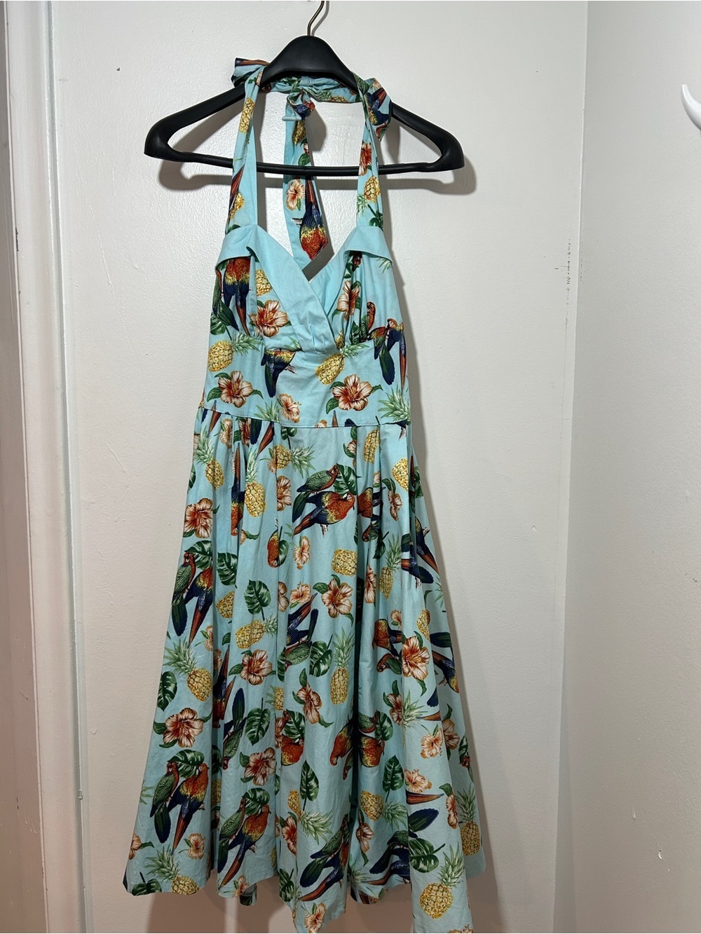 Hell Bunny Vixen Tropical Halter Sundress Size S
